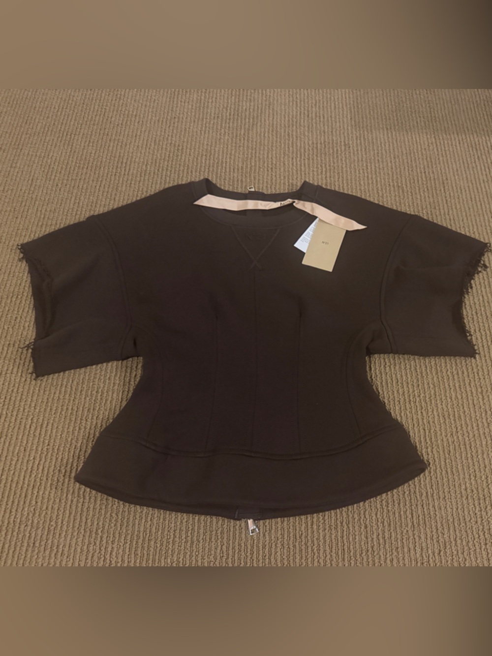 Women’s Black Short-Sleeve Sweatshirt Hoodie - Contemporary Fit